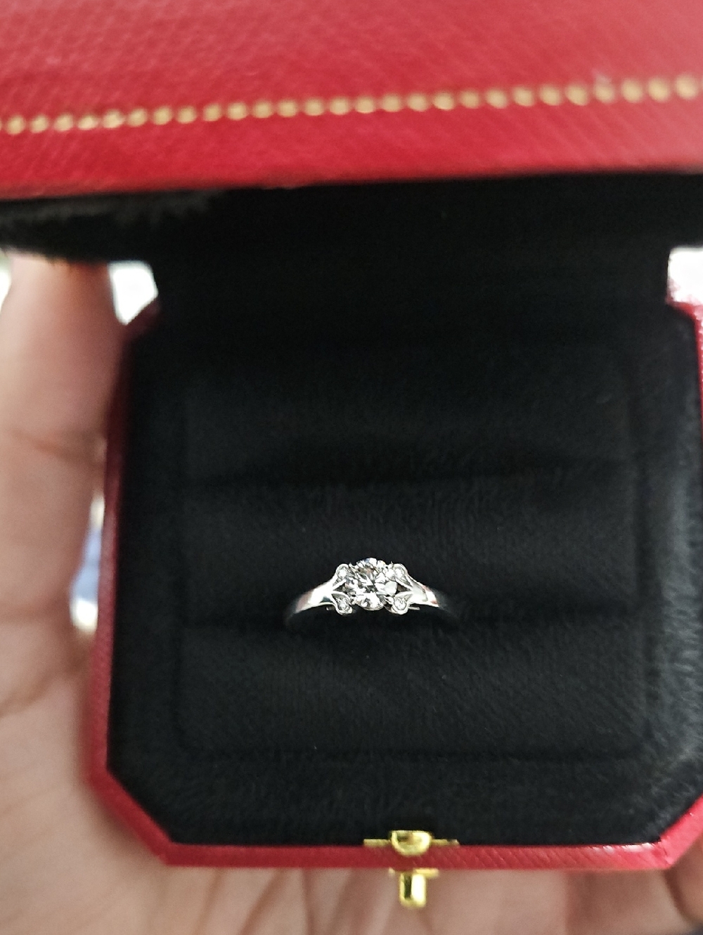 Vintage Cartier Ballerine Platinum and 0.51 CTW Diamond Ring